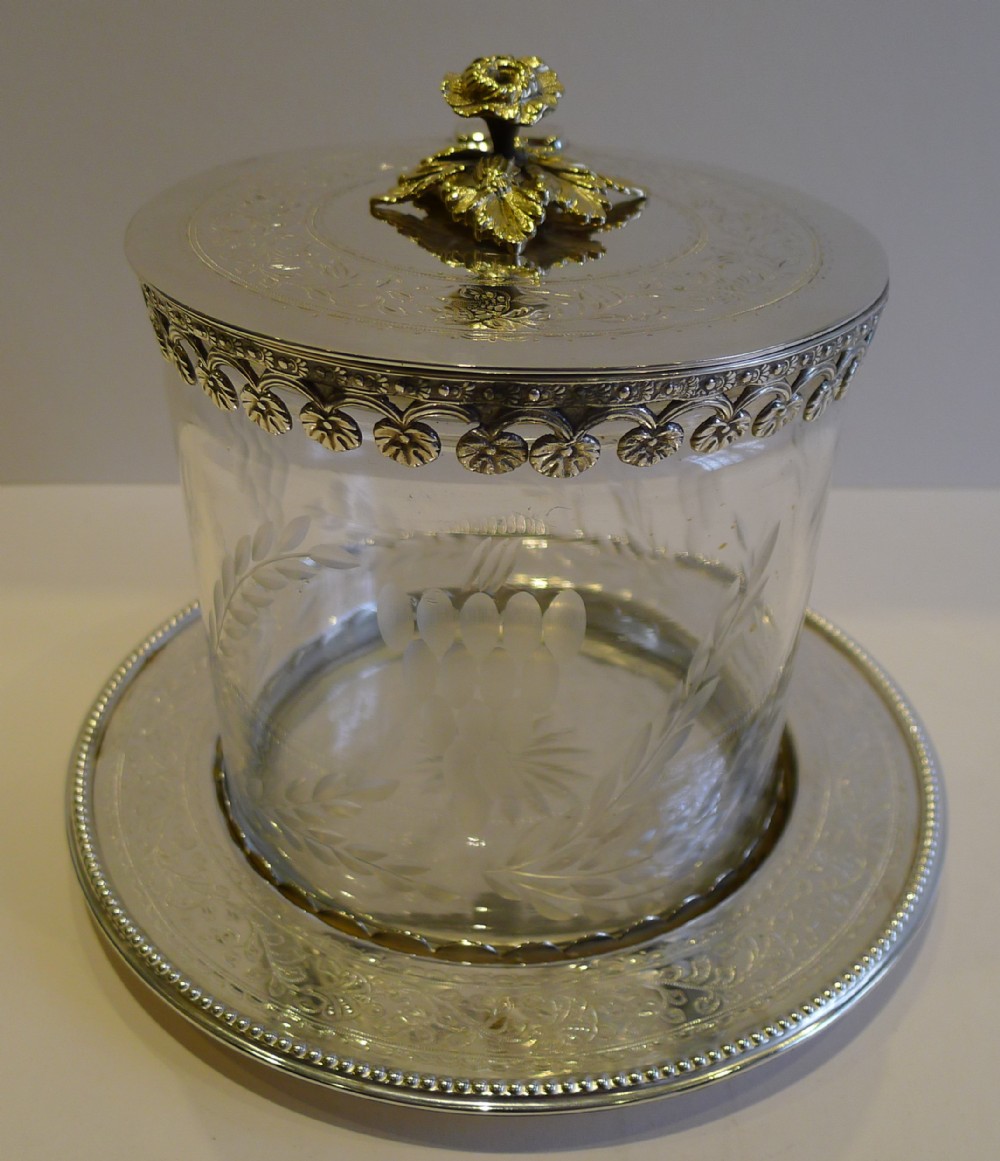 Magnificent Antique Biscuit Box By CRESWICK & COMPANY, Sheffield c.1880