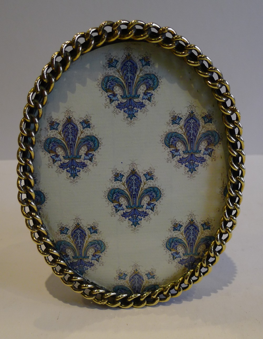 Antique English Brass Chain Photograph Frame c.1880