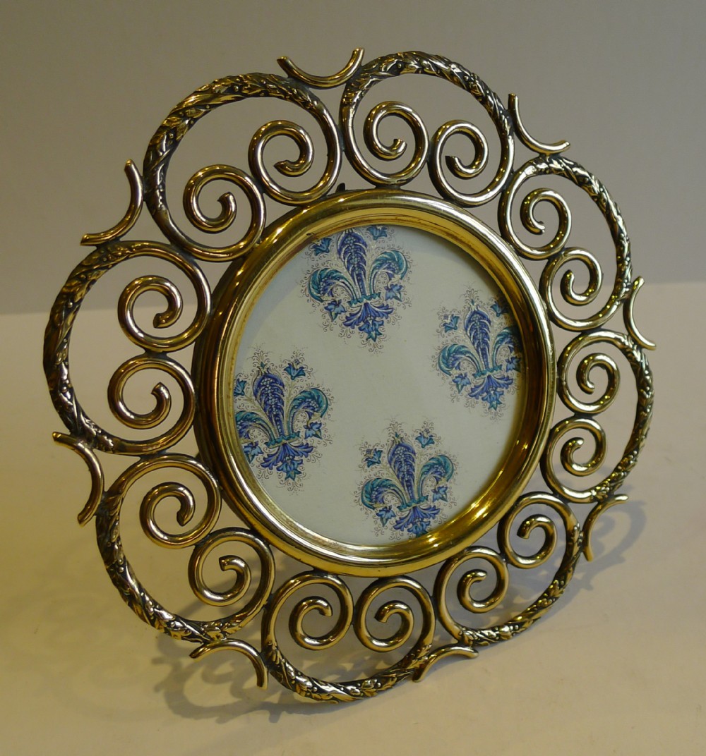 Antique English Brass Photograph Frame c.1880