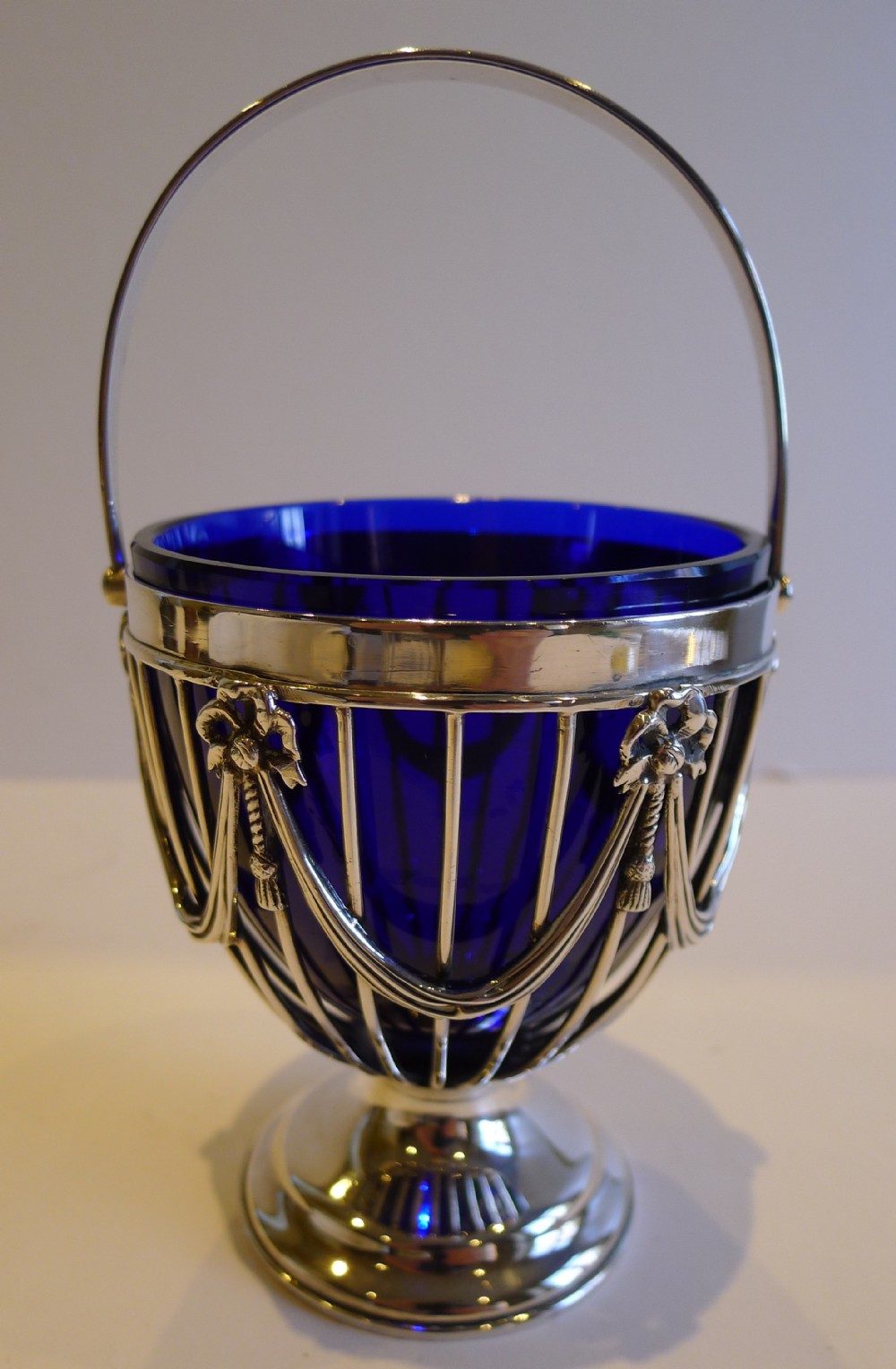 Fabulous Antique English Sterling Silver Sugar Basket - 1900