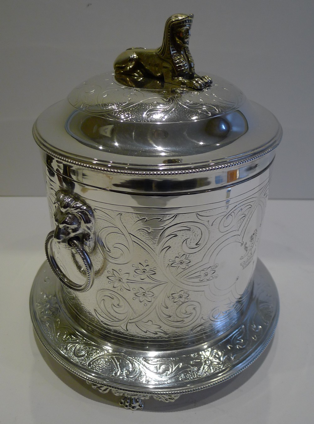 Magnificent English Silver Plated Biscuit Box by Mappin Brothers c.1880