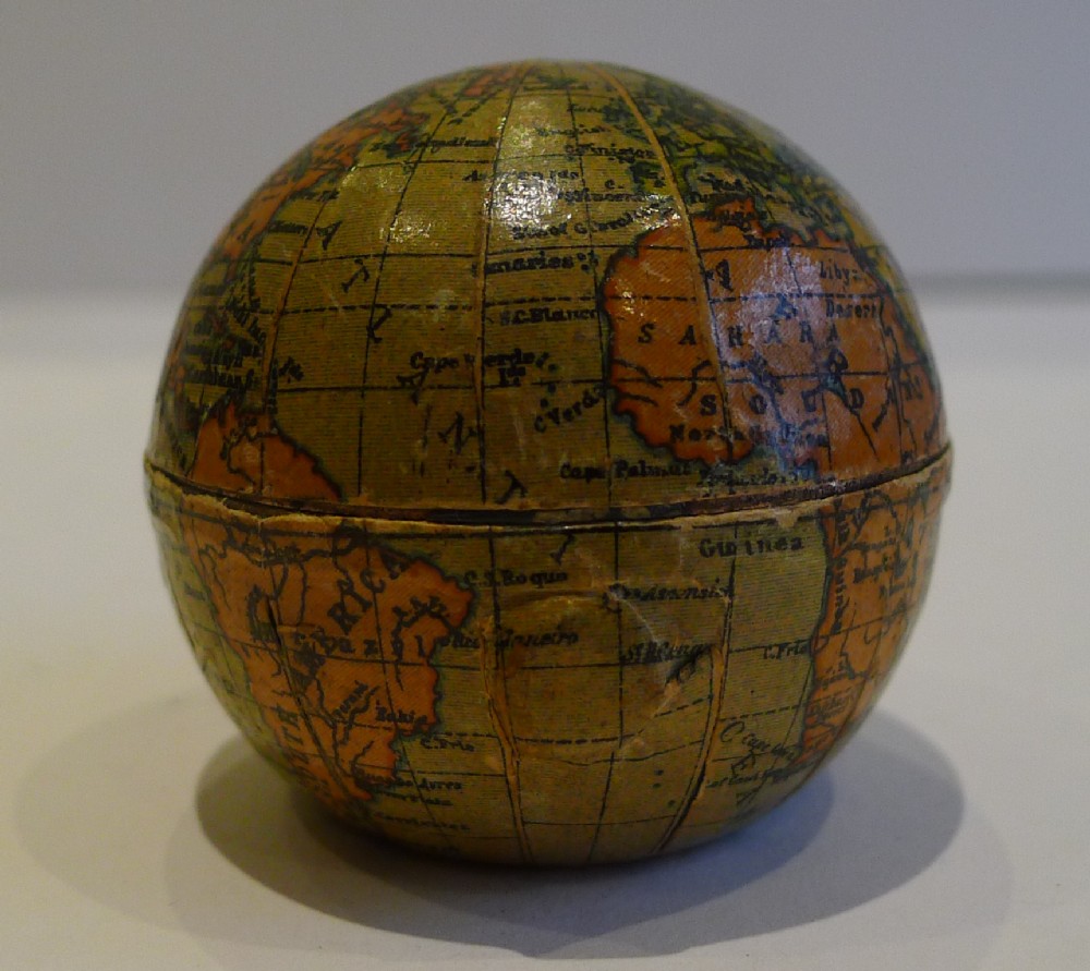 Highly Sought-After Novelty Antique Travel Globe Inkwell c.1900