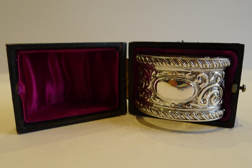 Top Quality Antique English Sterling Silver Napkin Ring - 1894