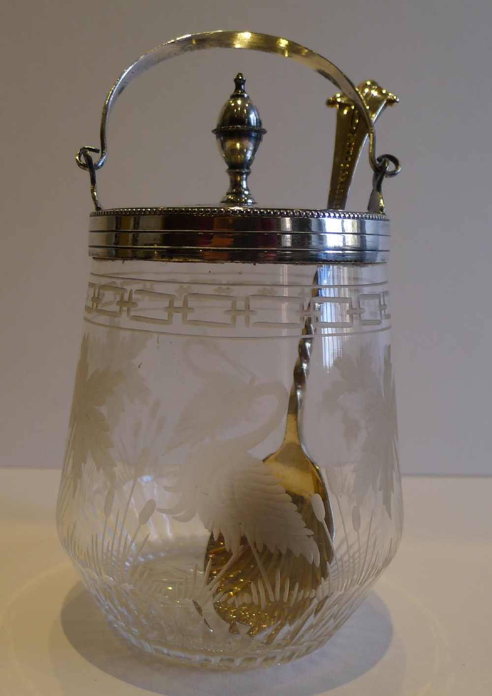 Antique English Engraved Preserve Jar by Mappin & Webb c.1890