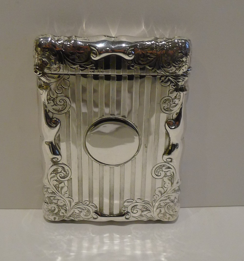 Smart Antique English Sterling Silver Visiting Card Case - 1912