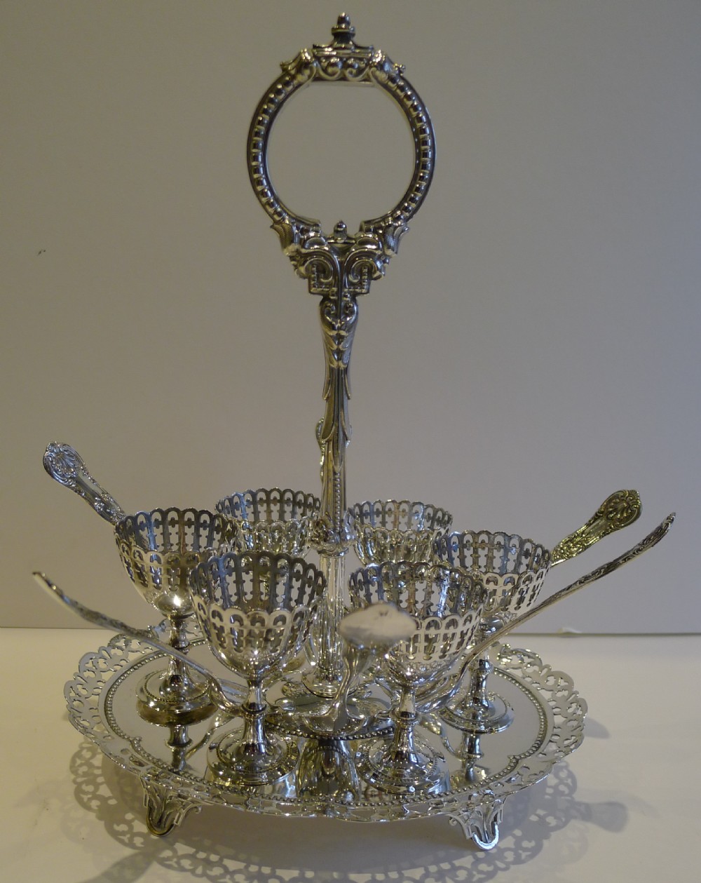 Antique English Silver Plated Egg Cruet - Reg. For 1872