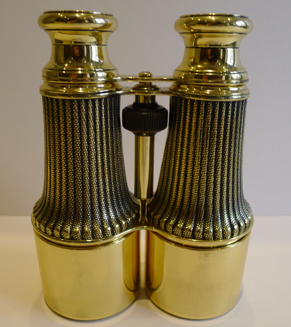 Pair Antique English Brass Binoculars c.1900