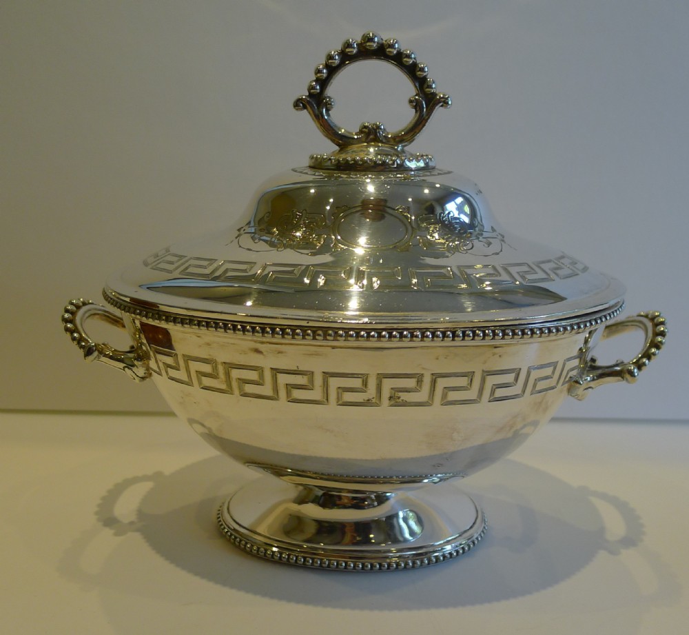 Small Antique English Silver Plated Tureen by William & George Sissons