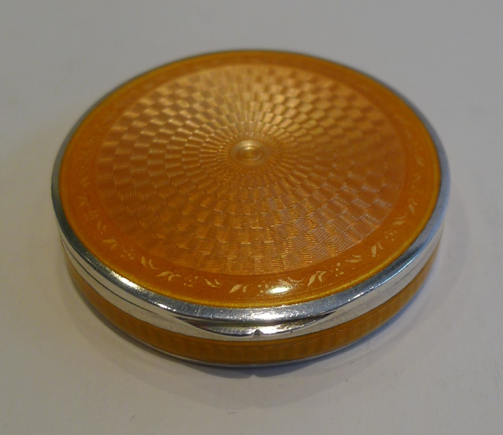 Exquisite Sterling Silver and Guilloche Enamel Box - 1925