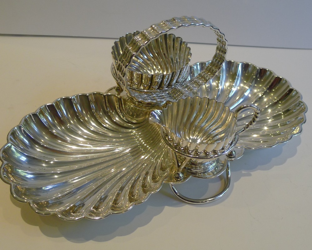 Antique English Silver Plated Strawberry Set by Hukin and Heath c.1890