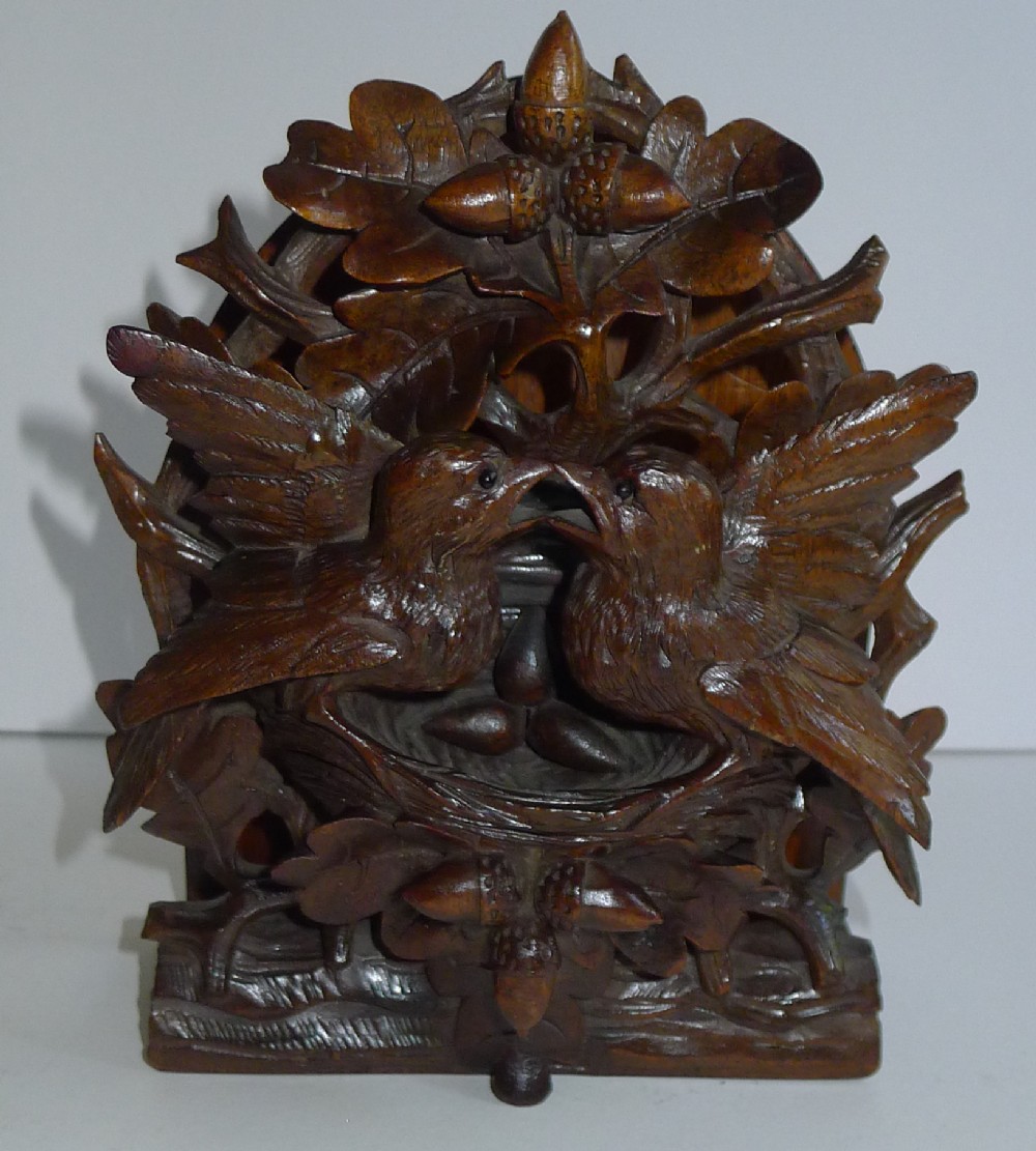 Charming Antique Figural Black Forest Letter Holder c.1890