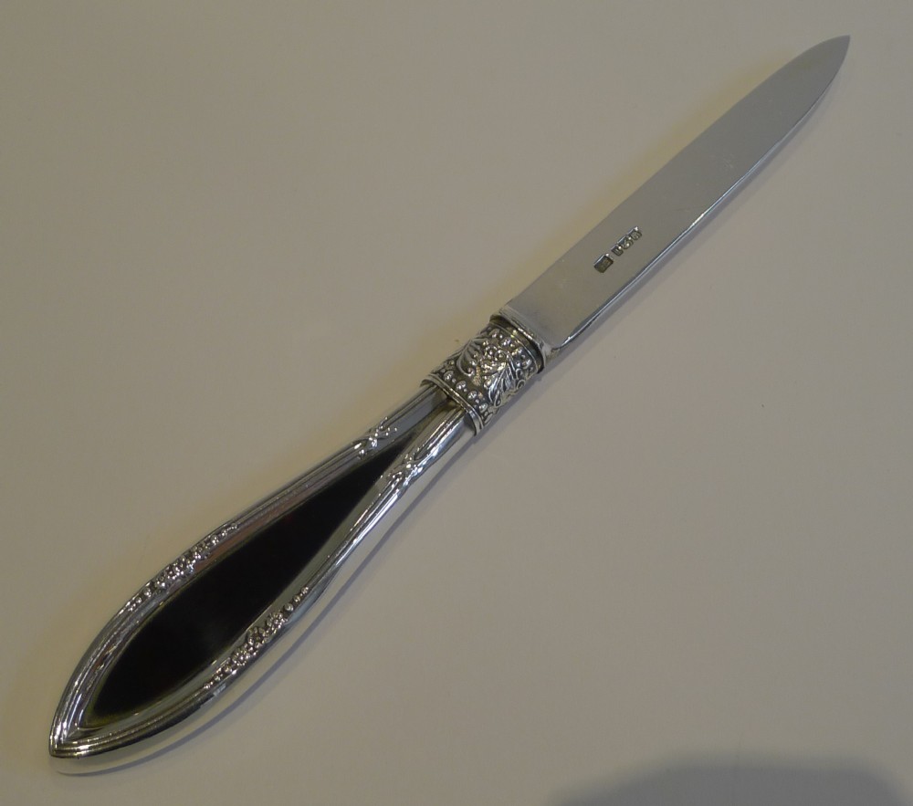 Antique Silver and Tortoiseshell Letter Opener