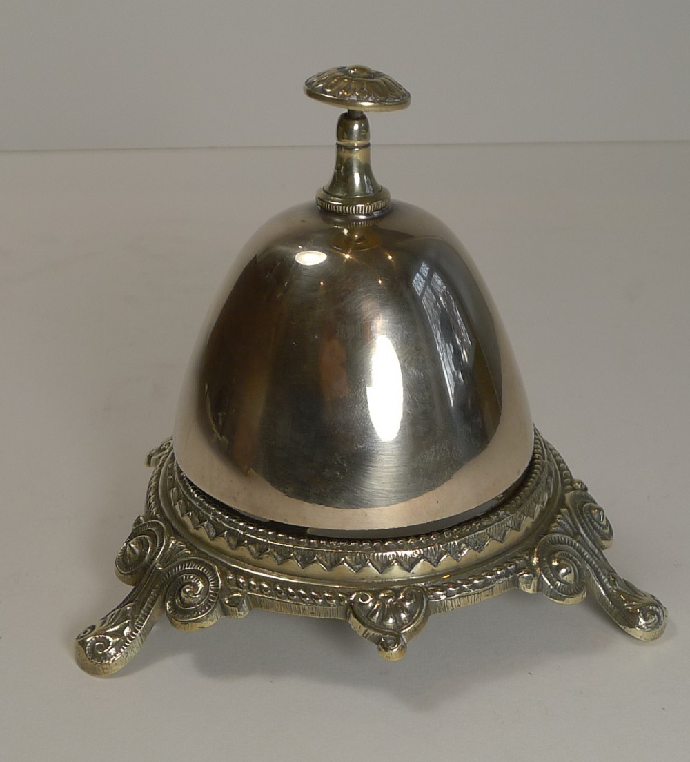 Antique English Beehive Brass or Counter Bell c.1890