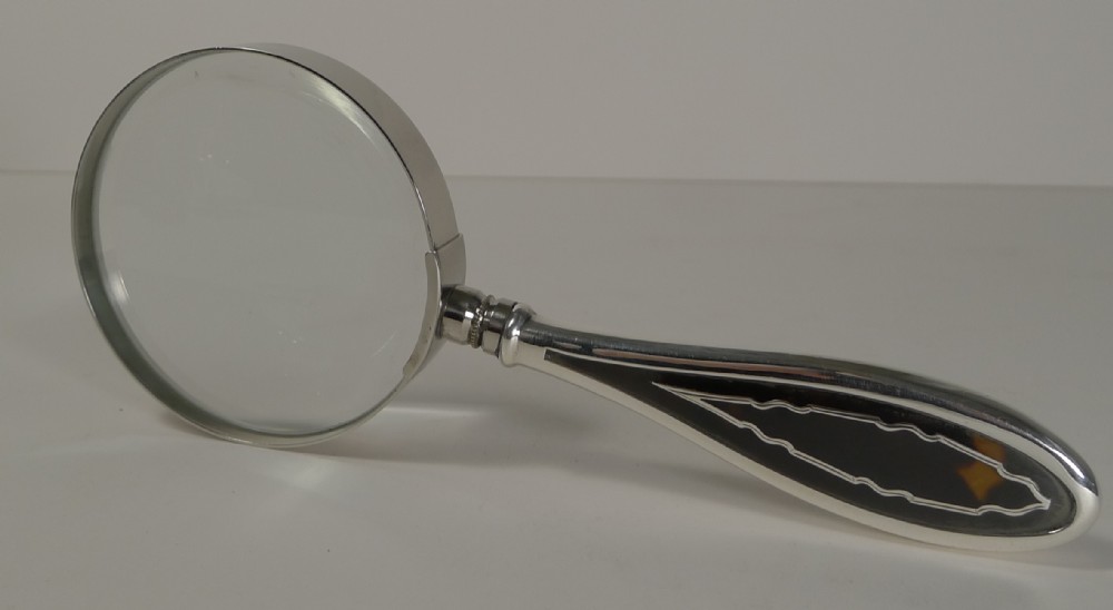 Sterling Silver and Tortoise Shell Handled Magnifying Glass - Birmingham 1926