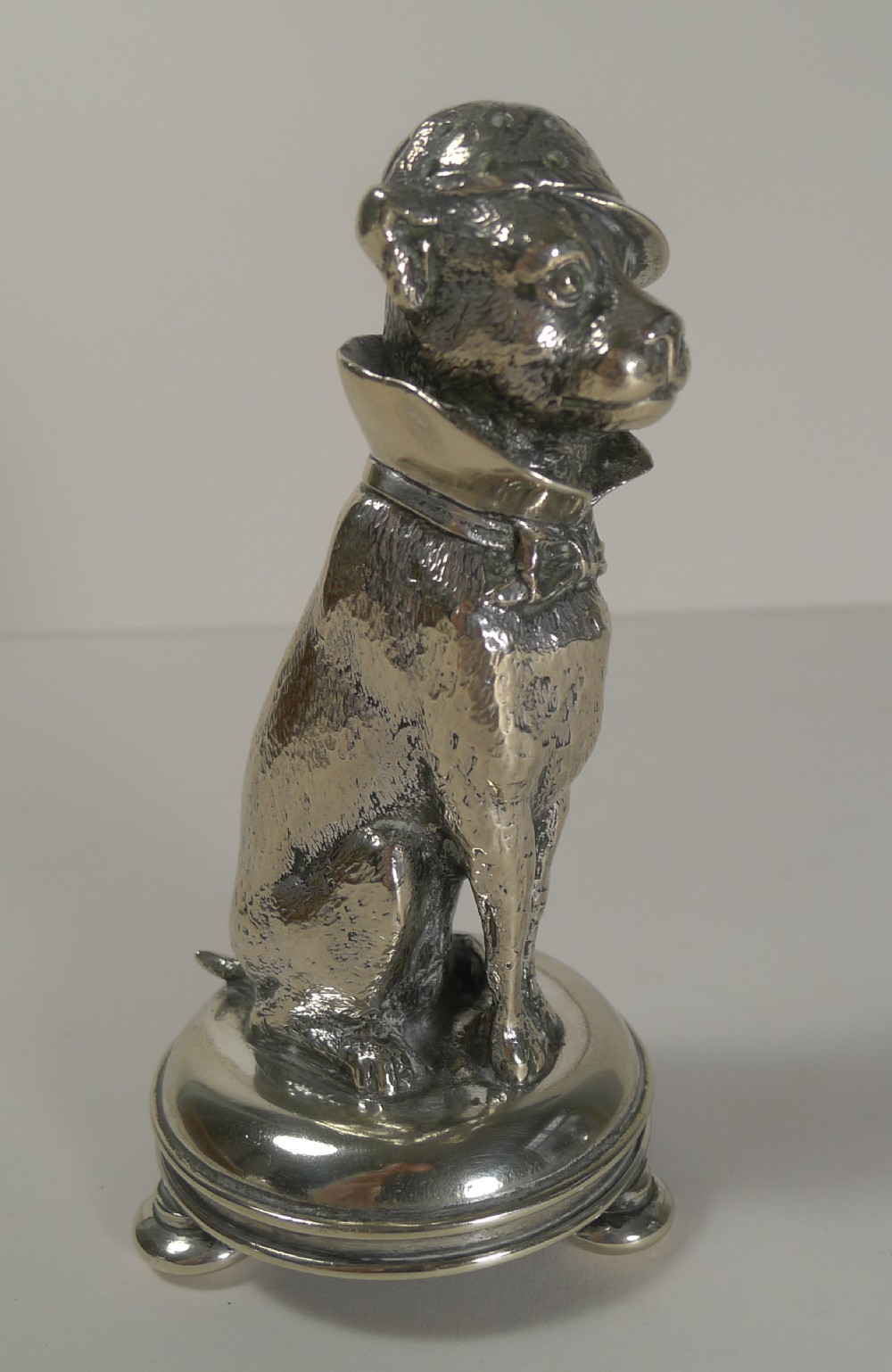 Rare Antique English Figural Pounce Pot - Dog - c.1870