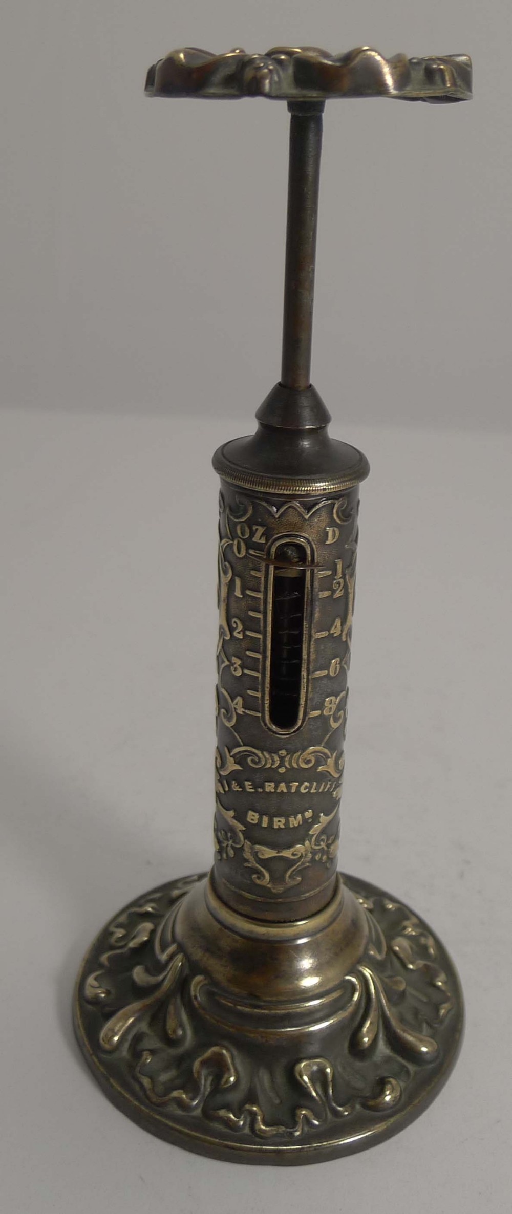 Highly Decorative Candlestick Letter or Postal Scale by J.E. Ratcliffe c.1850