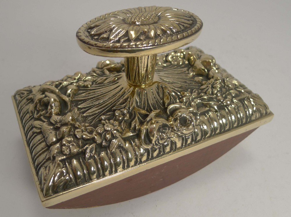 Grand Large French Cast Brass Rocking Blotter c.1880