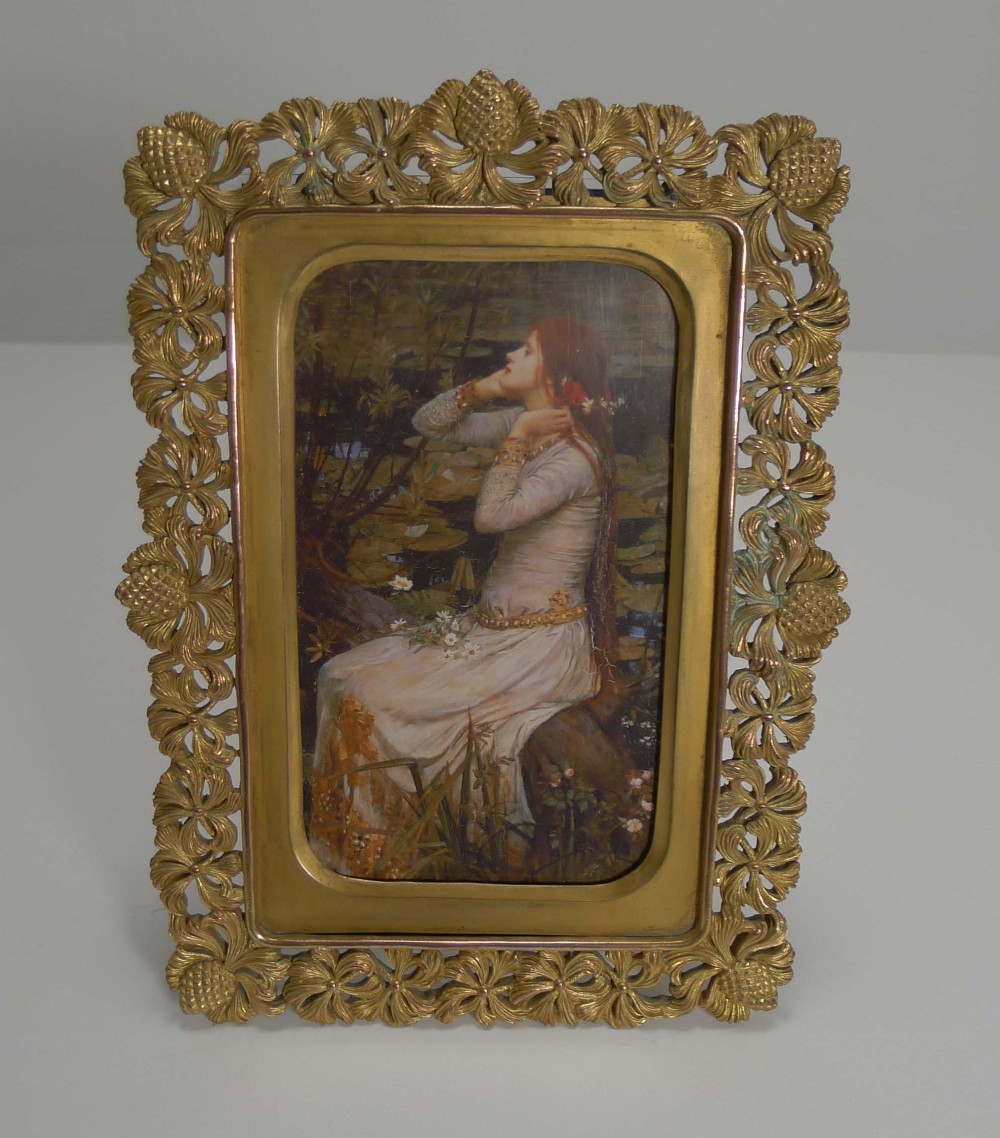 Fine Quality Antique French Gilded Bronze Photograph Frame c.1890