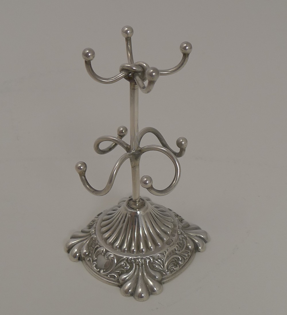 Antique English Sterling Silver Ring Tree - 1903