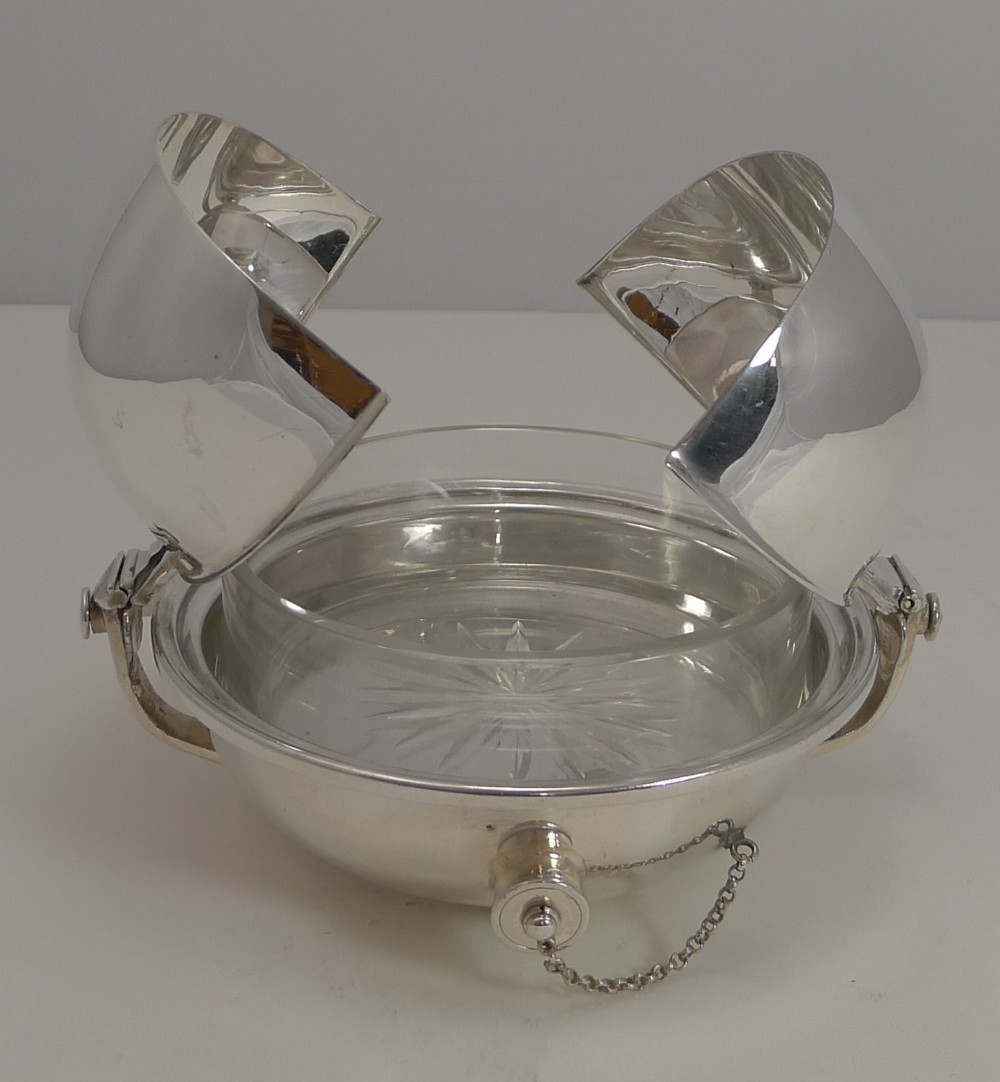 Rare Automated Heated Serving (Muffin) Dish by Hukin and Heath c.1900