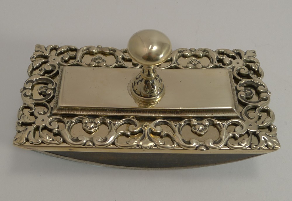 Smart Antique English Brass Rocking Blotter c.1890