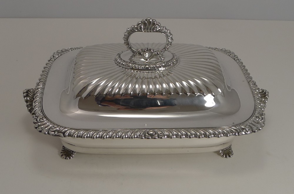 Superb Antique Silver Plated Meat Entree Dish by Hukin and Heath c.1890