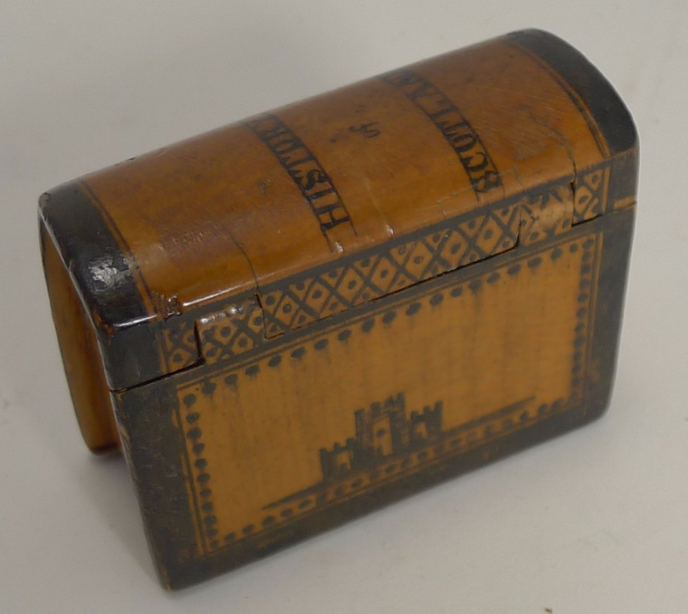 Antique Scottish Book Form Snuff Box - History of Scotland c.1840