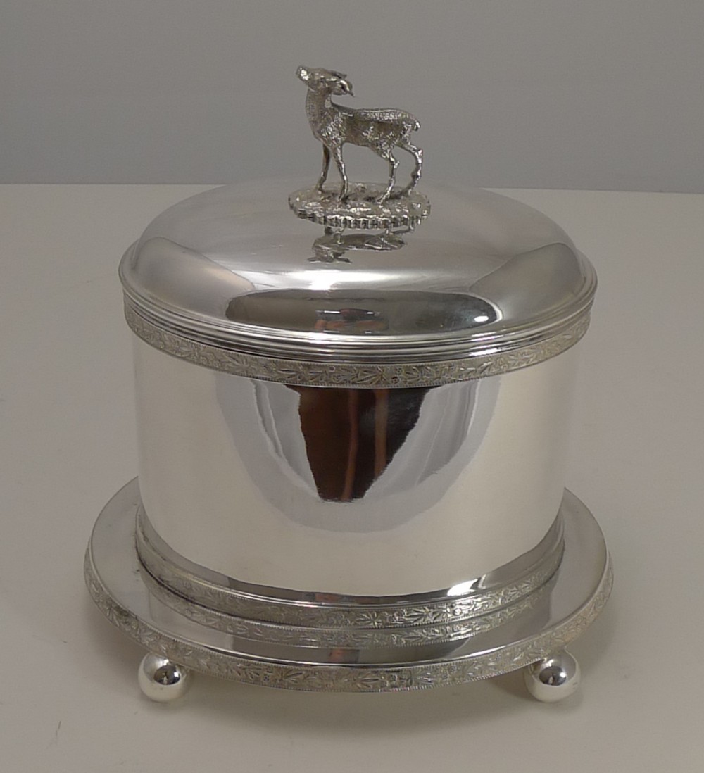 Handsome Antique English Biscuit Box by Boardman and Glossop c.1860