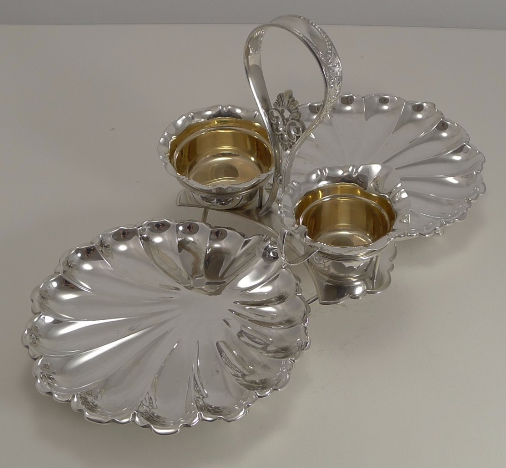 Antique Silver Plate Strawberry Set by James Dixon & Son c.1890