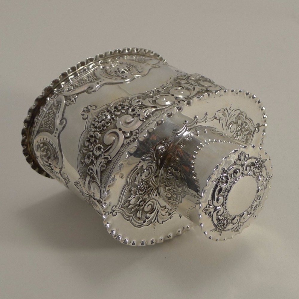 Top Notch Victorian English Sterling Siver Tea Caddy - 1894