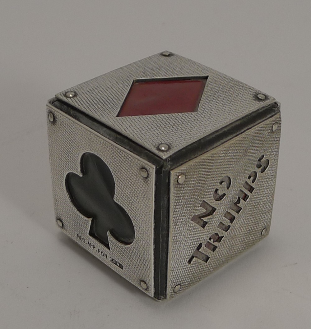 Rare English Trumps Marker - Cube c.1900