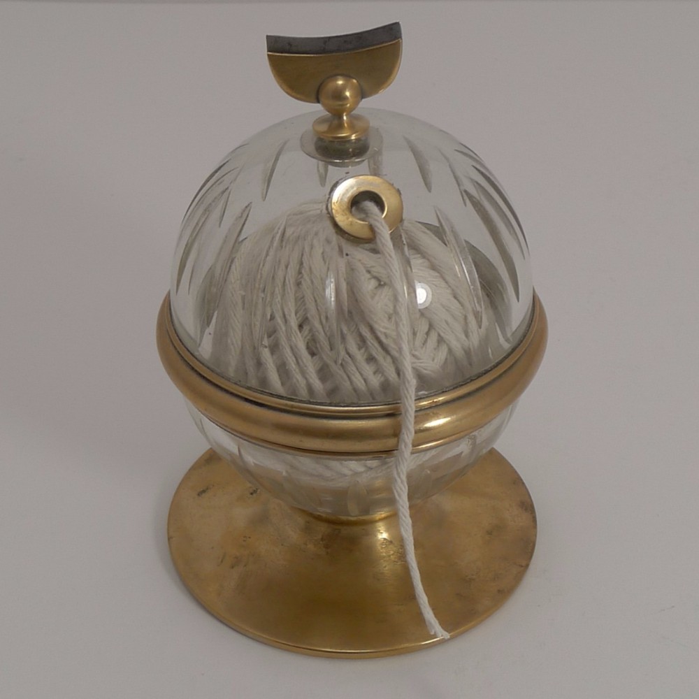 Rare Antique English Cut Glass Sting Box / Dispenser c.1890