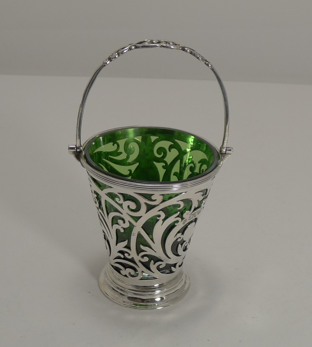 Fine Quality Victorian English Sterling Silver Basket - 1899