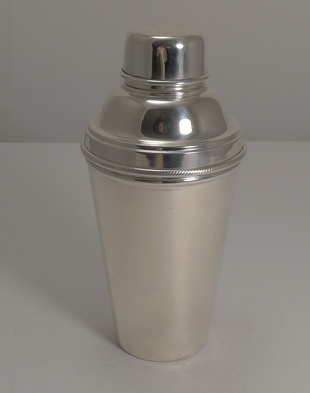 Vintage Silver Plated Cocktail Shaker With Integral Lemon Squeezer by James Dixon