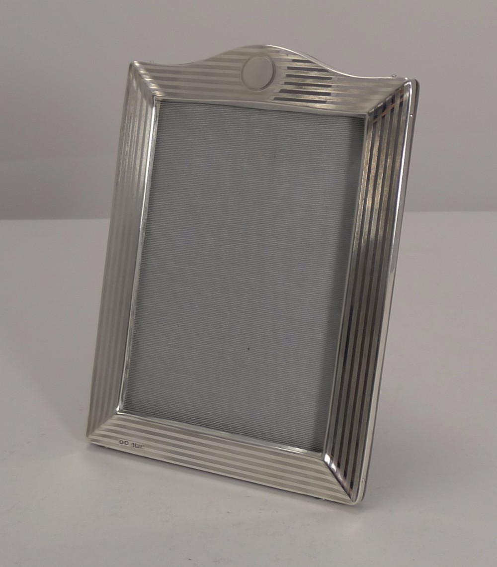 Handsome Antique English Sterling Silver Photograph Frame by Henry Matthews