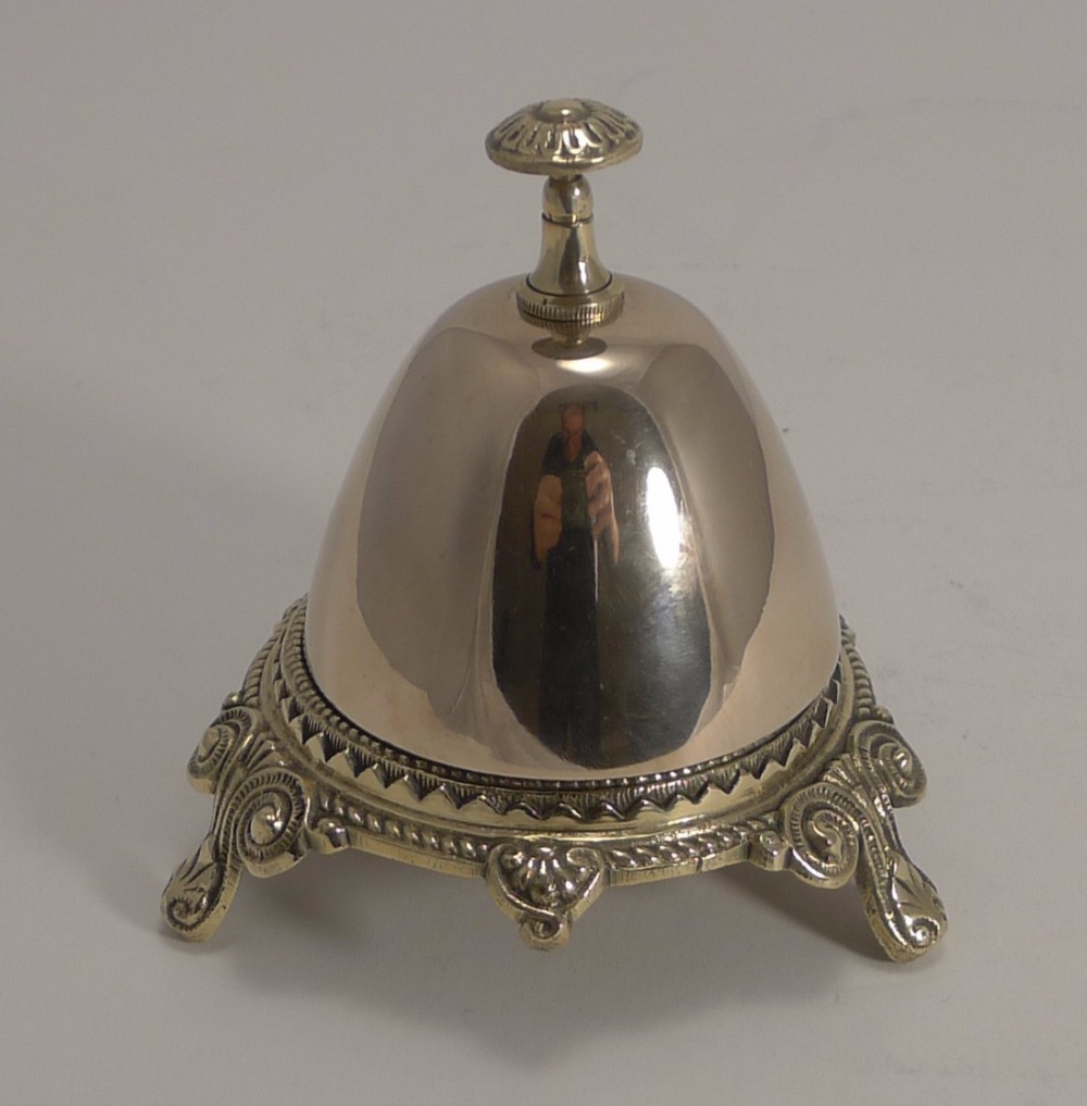 Antique English Beehive Brass or Counter Bell c.1890