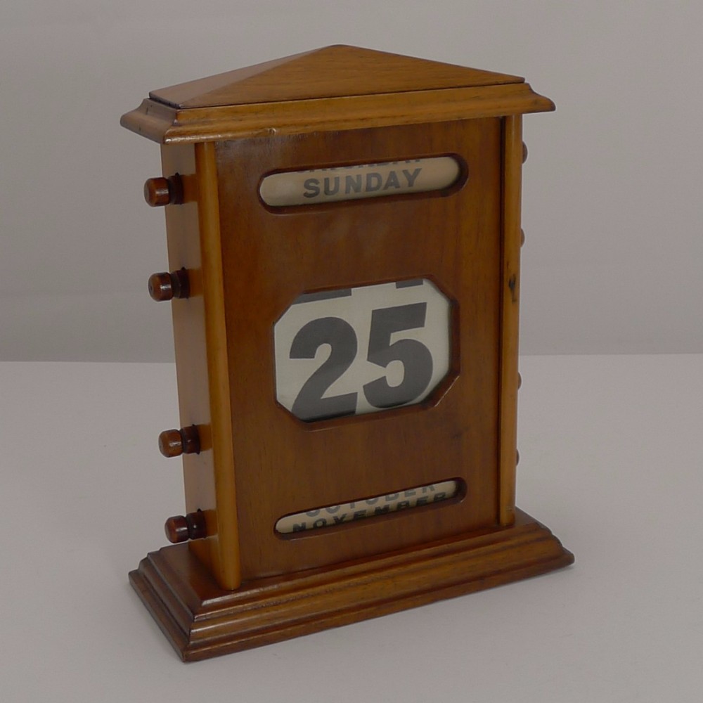 Very Large Antique English Mahogany Perpetual Calendar c.1900