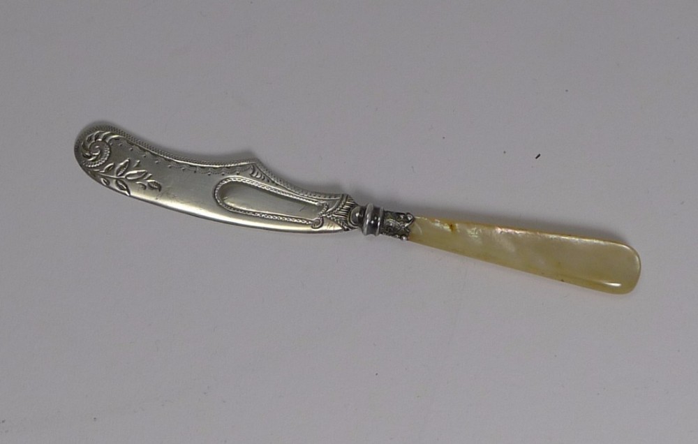 Fabulous Novelty English Victorian Sterling Silver Bookmark - 1898