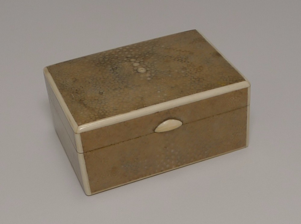 Art Deco Shagreen and Ivory Box c.1930