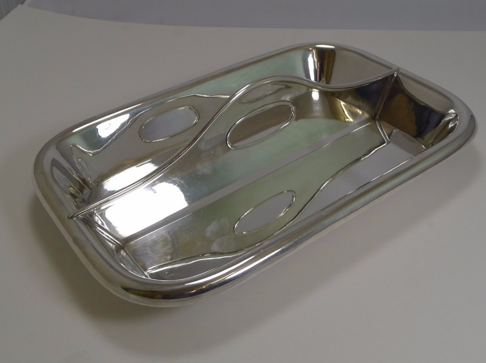 Rare Antique English Silver Plated Cutlery Tray By James Dixon c.1890