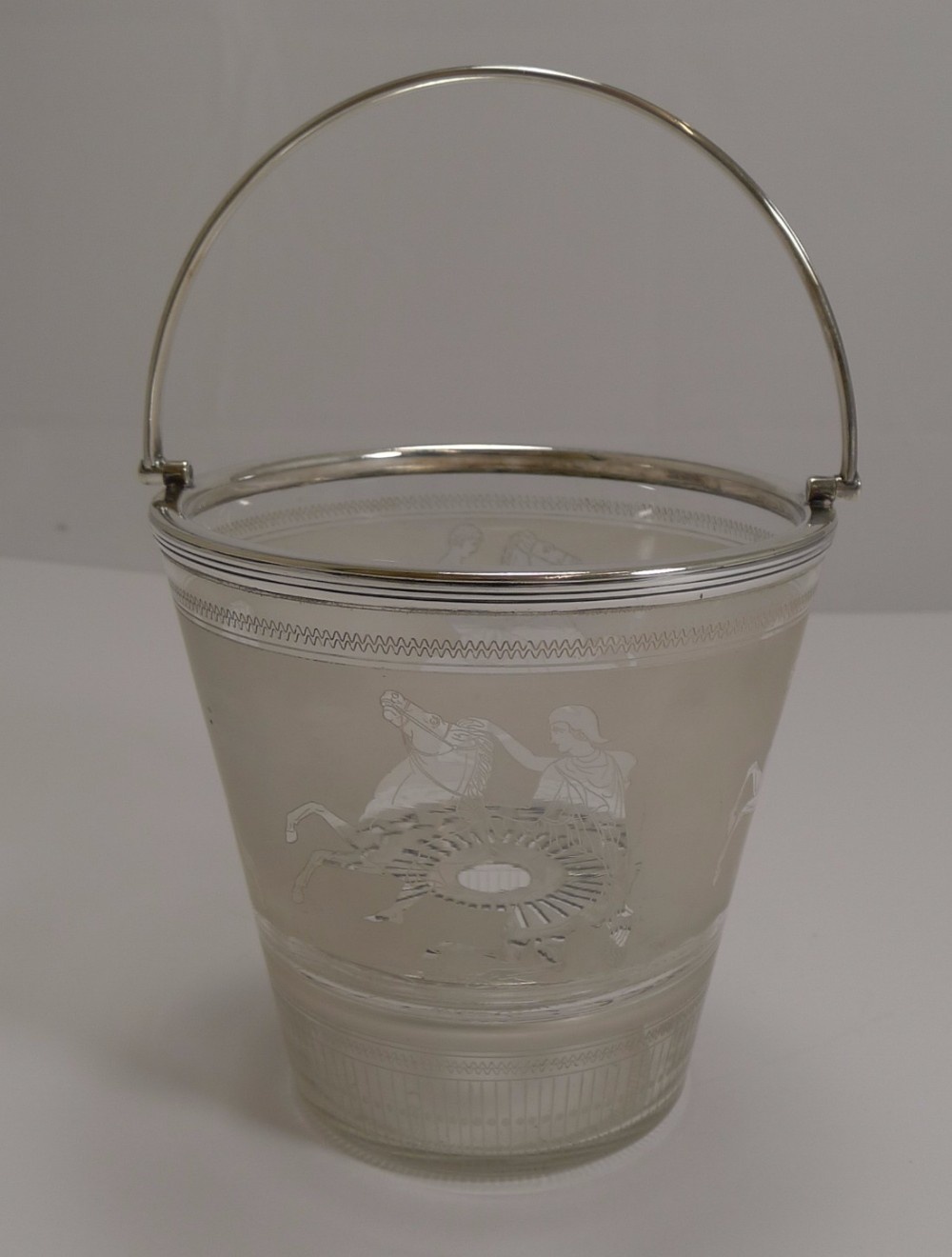 Exceptional Antique Mappin Brothers Ice Bucket - Classical Figures on Horse Back - c.1870