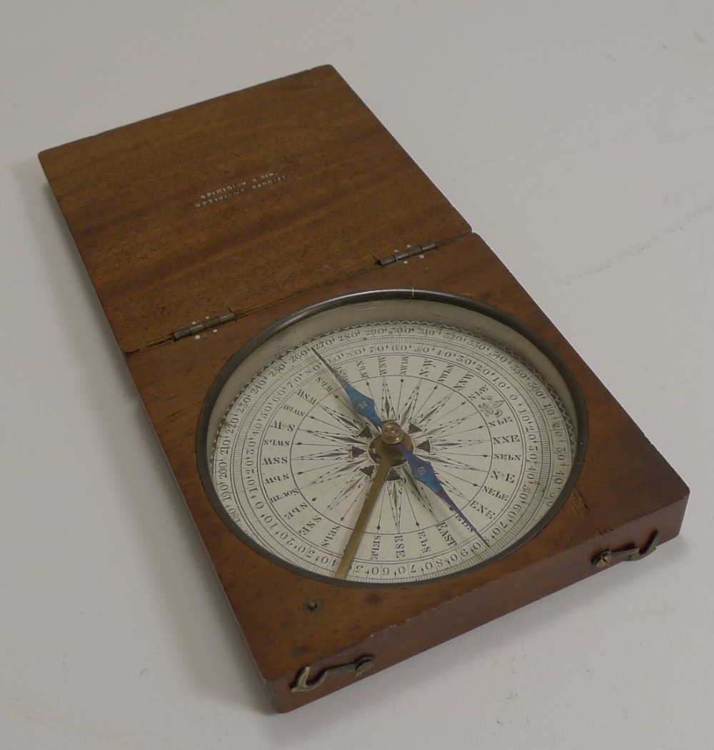 Large Antique Mahogany Cased Compass by Speridion & Son, Cardiff c.1890