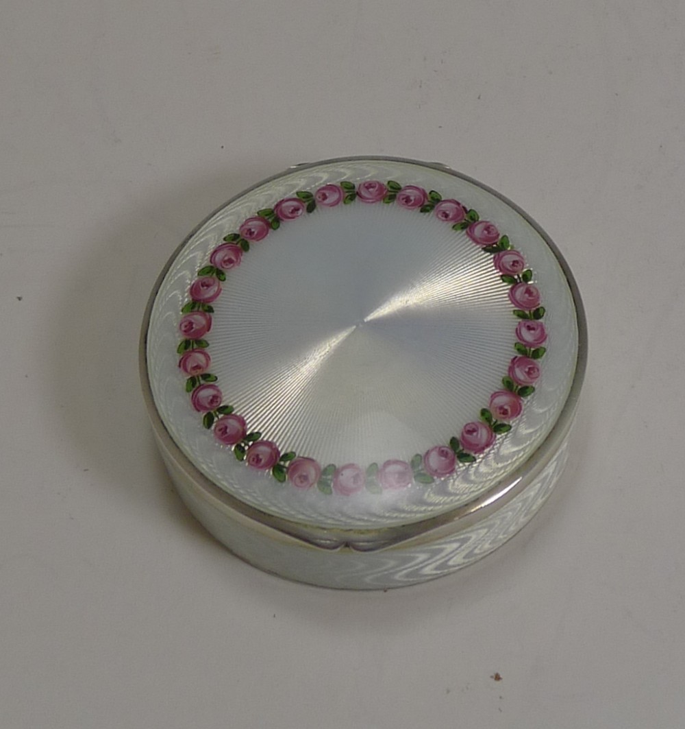 Exquisite Continental 900 Silver and Enamel Box
