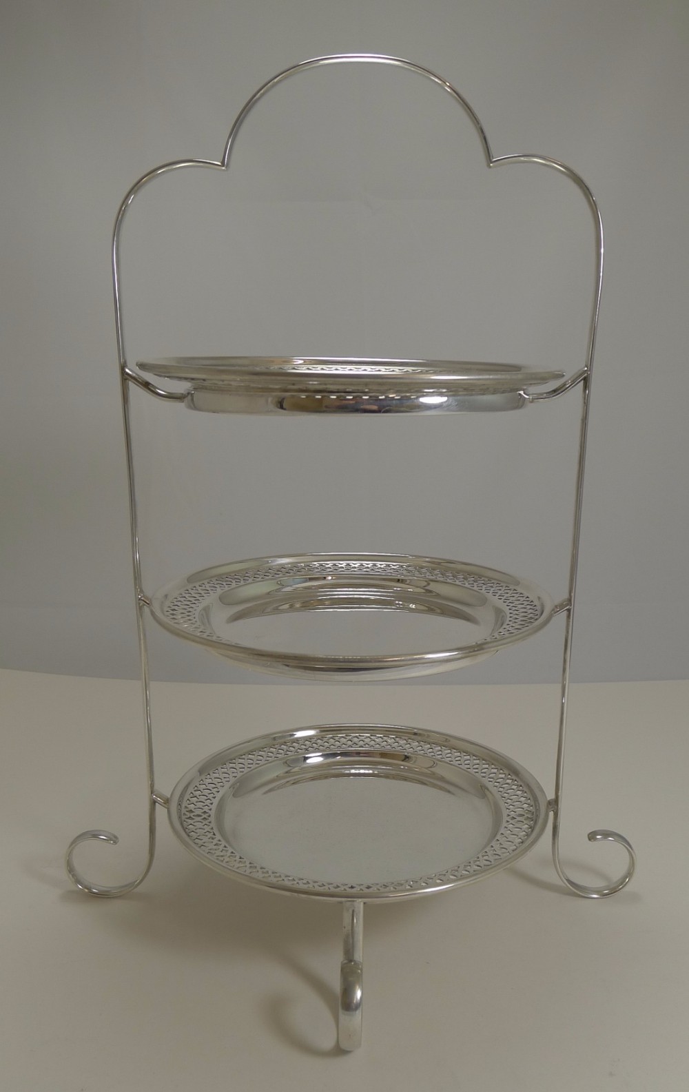 Antique English Silver Plated Cake Stand by William Suckling c.1910