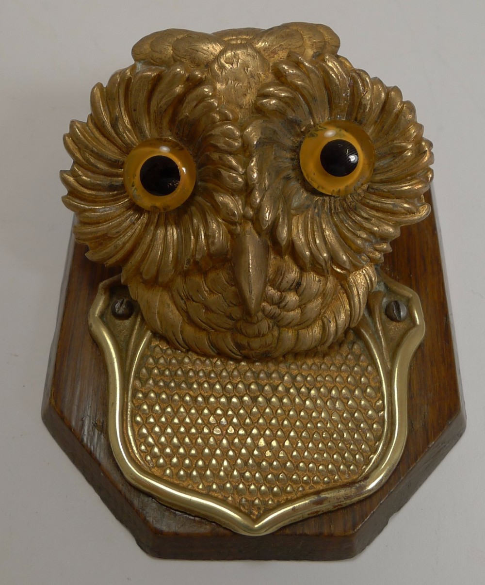 Antique English Novelty Letter Clip c.1890 - Owl