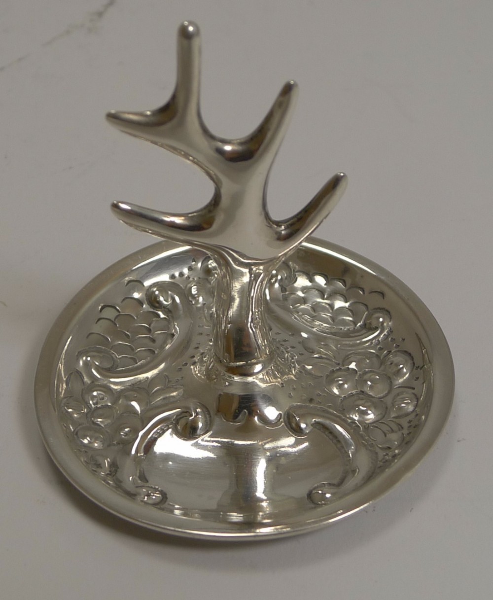 Antique English Sterling Silver Ring Tree by William Comyns