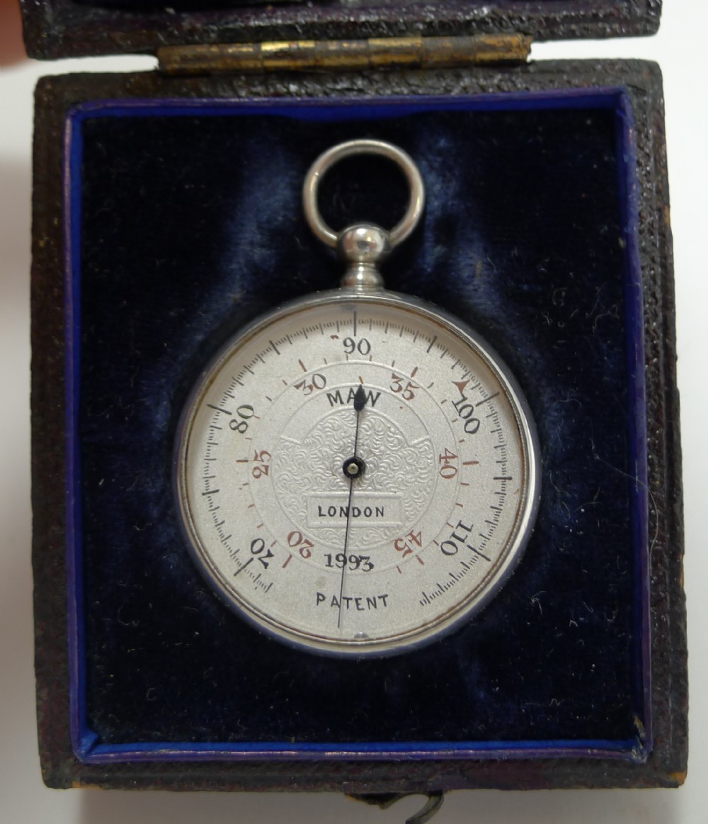 Rare English Immisch patent silver skin thermometer in it's case c.1890
