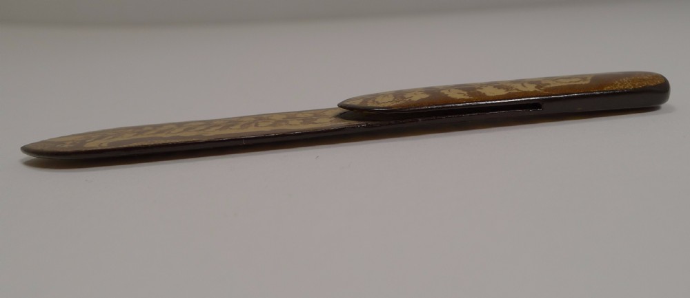 Pristine Scottish Mauchline Fernware Bookmark c.1890 View III