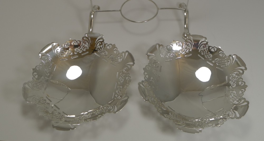 Superb Antique English Silver Plated Two Tier Cake Stand c.1900 View VII