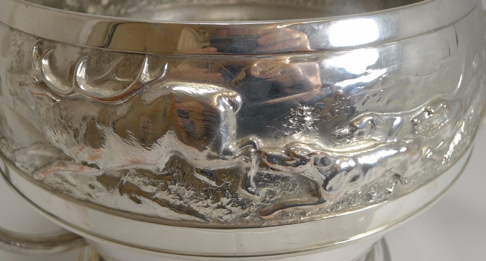 Grand Silver Plated Hunting Tureen by WMF c.1920 - Signed View XI